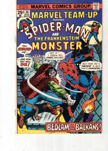 Marvel Team-Up #36 (1975) High-Grade Spider-Man vs Frankenstein! VF Wow!