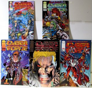 CyberForce Lot 5 #1st 2, 4, 2nd 3, 4, 5 1994 Image Ripclaw Warblade Comics