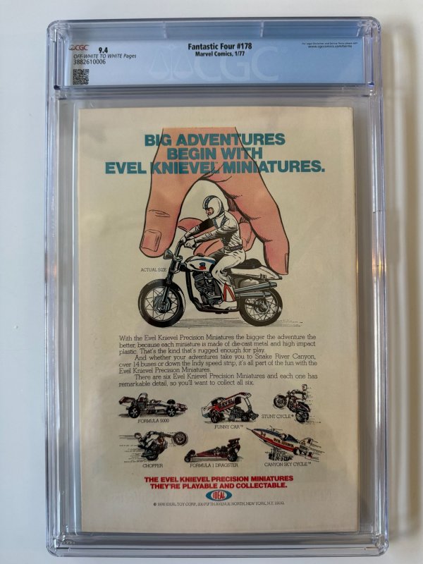 Fantastic Four 178 CGC 9.4 Newsstand Marvel Comics (1977)
