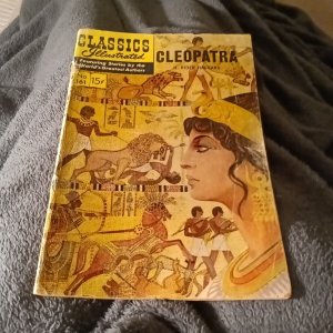Vintage Cleopatra 1960 Classics Illustrated #161 Comic Book 1st HRN 161