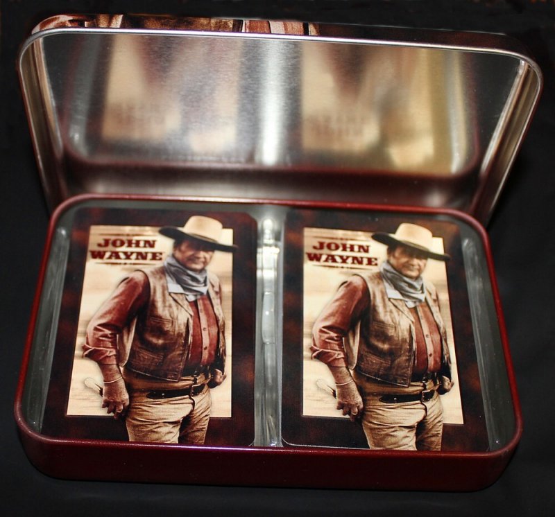 John Wayne Collector Tin Playing Card Set | Comic Collectibles ...