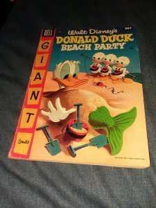 Walt Disney Donald Duck Beach Party 2 dell giant comics 1955 uncle scrooge barks