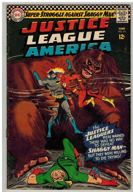 JUSTICE LEAGUE OF AMERICA 45 June 1966 VG