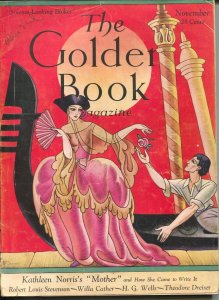 Golden Book 11/1929-Boris Artzbasheff-pulp fiction-HG Wells-Dreiser-G/VG