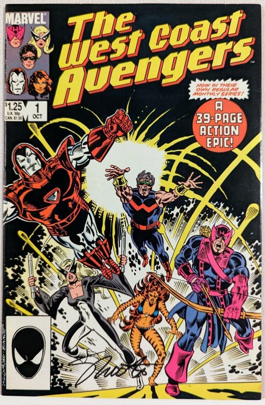 WEST COAST AVENGERS #1 Signed by Jim Shooter First Issue In Series Key Issue!