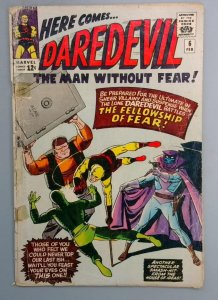 Daredevil #6 GD 1st Mister Fear (Zoltan Drago) Marvel 1965 FE1