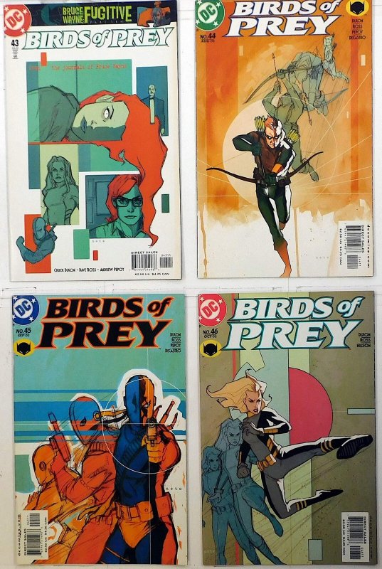 Birds Prey Lot 4 #43, 44, 45, 46 2002 DC Black Canary Oracle Deathstroke Comics