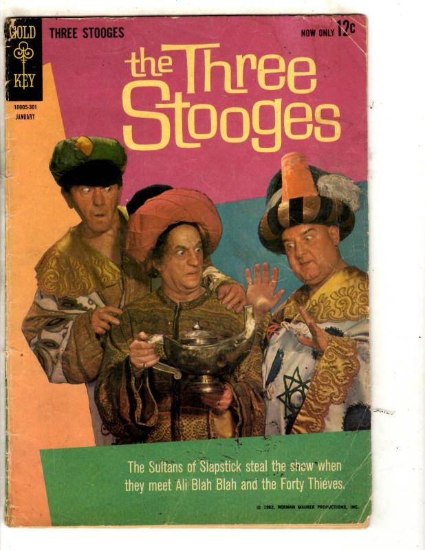 Lot Of 4 The Three Stooges Gold Key Comic Books # 11 19 In Orbit World Daze JL30