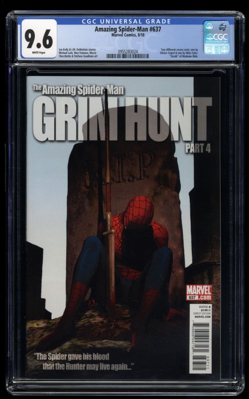 Amazing Spider-Man #637 CGC NM+ 9.6 Fyles Variant 1st New Madame Web!