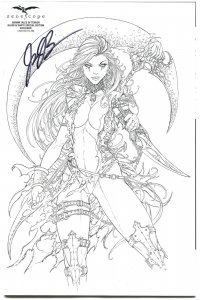 Grimm Fairy Tales Terror Black & White #1 Zenescope Exclusive Cover D Signed