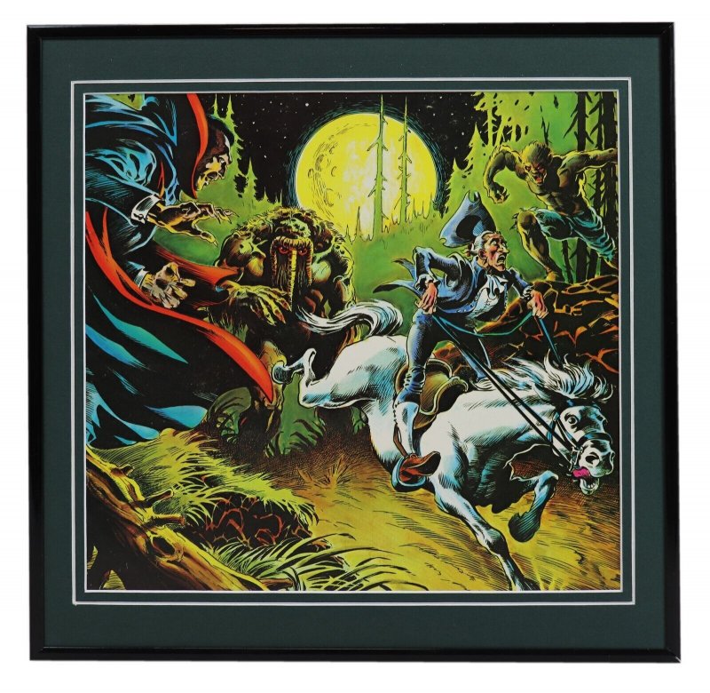 VINTAGE 1976 Marvel Werewolf by Night Man Thing Framed 12x12 Poster Display