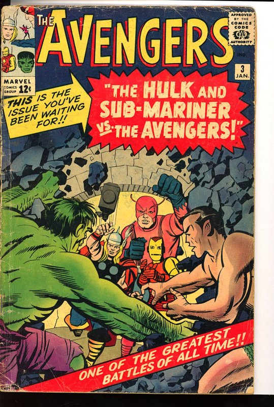 The Avengers #3 (1964) | Comic Books - Silver Age, Marvel / HipComic