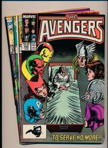 Marvel LOT of 5- THE AVENGERS #280('87),#332-335('91) ~ FINE (PF235)