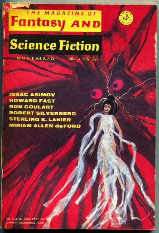 MAGAZINE OF FANTASY AND SCIENCE FICTION-Nov 1969-Science Fiction Pulp Thrills