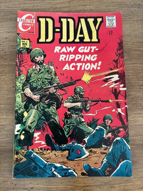 D-Day # 6 FN Charlton Comic Book WW2 Series 18 J272