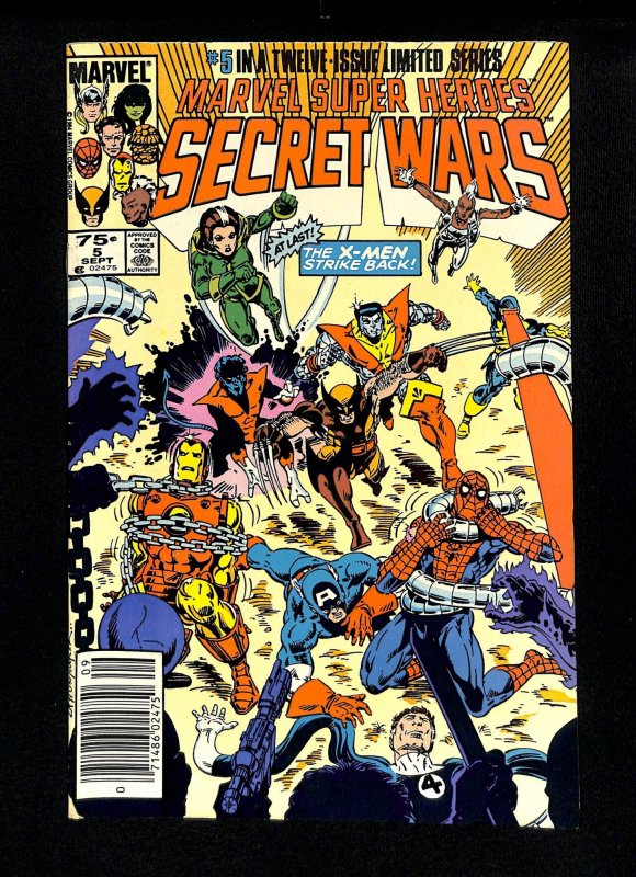 Marvel Super-Heroes Secret Wars #5 X-Men!  Spider-Man!