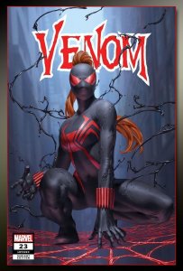 VENOM# 23 KEY BLACK WIDOW VENOMIZED VARIANT, MCU SPIDERMAN MILES MORALES GWEN