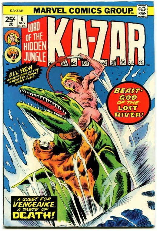 Ka-Zar #6 (F/VF) 1974 Bronze Age Marvel ID04L