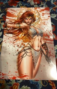 The Invincible Red Sonja #1 (2021)retailer exclusive virgin by Tyndall