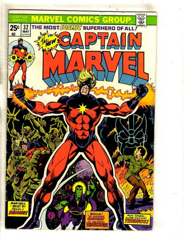 Captain Marvel # 32 FN/VF Comic Book Thanos Avengers Carol Danvers Hulk Thor FM3