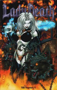 Lady Death: The Rapture #1DF VF/NM ; Chaos | Bachalo Dynamic Forces Variant COA