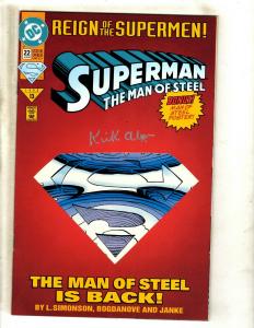 5 Superman DC Comics SIGNED W/COA By Kirk Alyn # 500 501 Action 687 22 78 J371