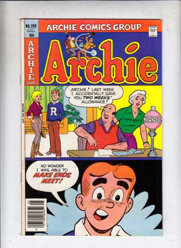 Archie #292 (May-80) VF/NM+ High-Grade Archie