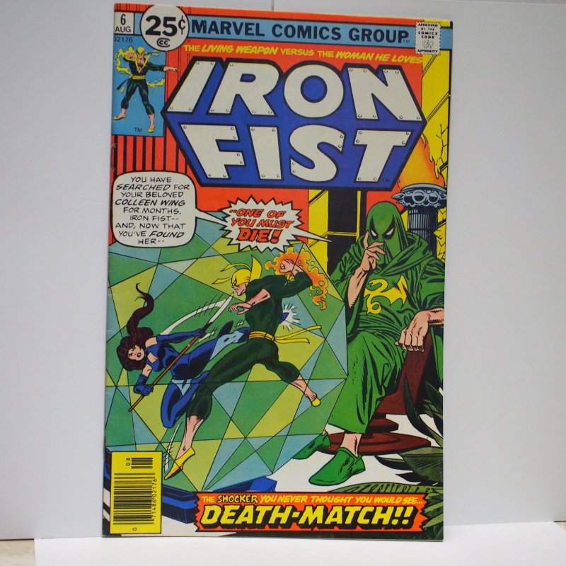 Iron Fist #6 (1976) Very Fine Death Match!