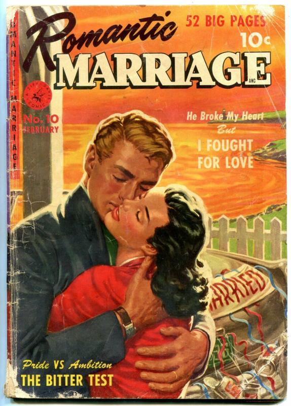 Romantic Marriage #10 1952- Golden Age Romance strange covers G