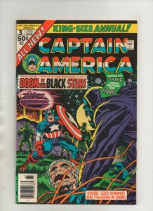 Captain America Annual #3 - Doom Is The Black Star - (Grade 7.5) 1976