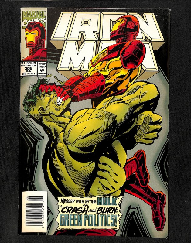 Iron Man #305 Newsstand Variant 1st Full HulkBuster Armor Vs Incredible Hulk!