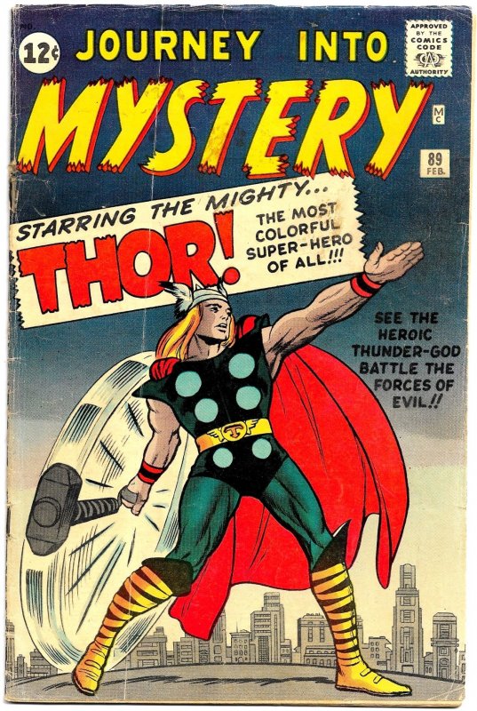 JOURNEY INTO MYSTERY #89 (Feb1963) 4.5 VG+ Jack Kirby Retells THORs Origin!