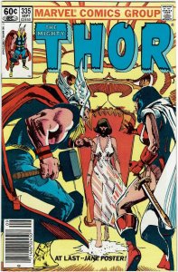 Thor #335 (1966 v1) Sienkiewicz Jane Foster Newsstand NM-