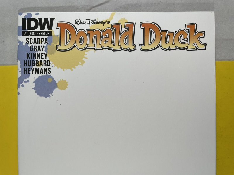 Donald Duck #1 Blank Sketch Variant 2015 IDW Publishing