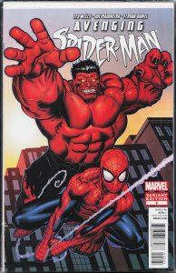 Avenging Spider-Man #2 Variant Cover (2012) Red Hulk