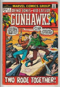 Gunhawks #1 (Oct-72) FN/VF Mid-High-Grade Reno Jones, Kid Cassidy