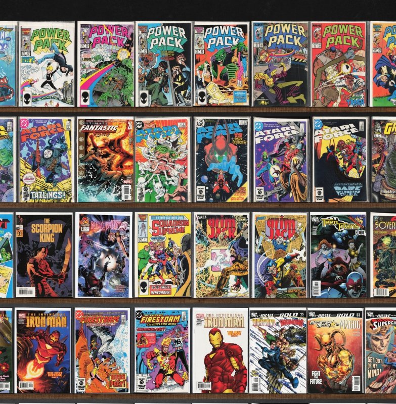 Huge Lot 150+ Comics with Power Pack, Atari Force, Southern Knights & More!