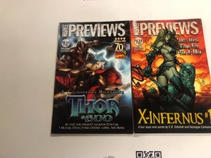 4  Marvel Comic Book Previews  Thor #600 X Infernus #1  Hulk  Thor  50  KE2