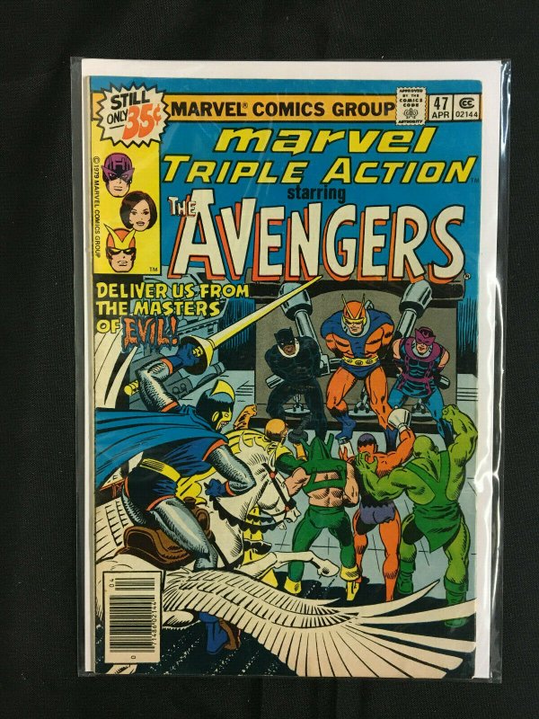 MARVEL TRIPLE ACTION AVENGERS 6 COMICS LOT F-VF BUSCEMA