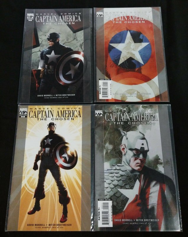 CAPTAIN AMERICA THE CHOSEN #1-6 COMPLETE WITH VARIANTS FOR EACH 12 ISSUES TOTAL!
