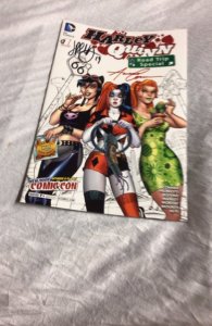 Harley Quinn Invades Comic-Con San Diego Blank Variant Cvr (2014) Double Signed!