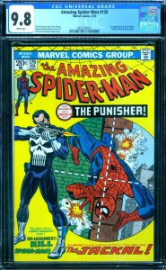 The Amazing Spider-Man 129 CGC 9.8  1st Punisher  White Pages!