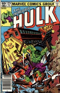 The Incredible Hulk #274 Newsstand Edition (1982) Hulk