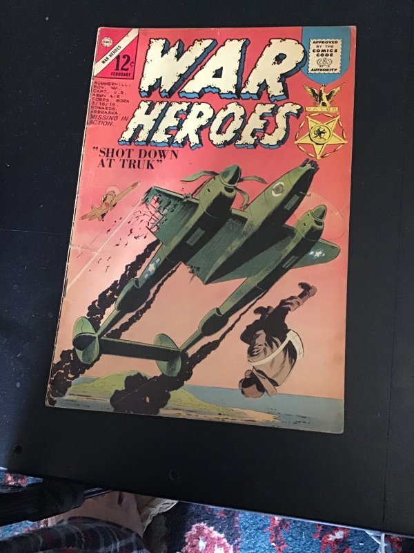 War Heroes #7 Shot Down at Truk! Patons army! Krueschef cameo!  Mid grade!