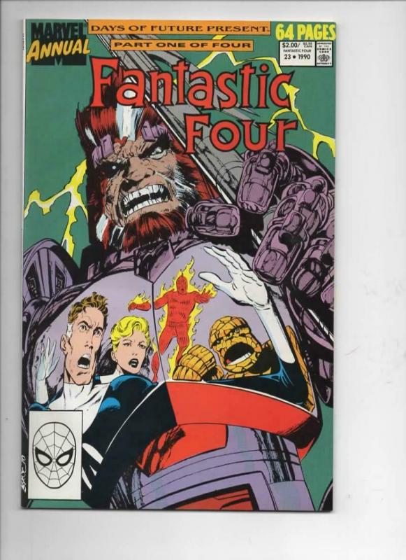 FANTASTIC FOUR #23 Annual, VF/NM, Days of Future Present, 1961 1990, Marvel 