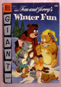 TOM AND JERRY'S WINTER FUN #4 1955- M-G-M CARTOON COMIC VG