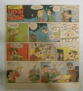 Yogi Bear Sunday Page by Hanna-Barbera from 2/25/1962 Size: 9 x 10 inches