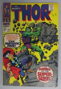 Mighty Thor #142 Early Super Skrull App Stan Lee Jack Kirby VG/G Marvel Comics