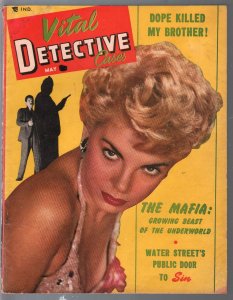 Vital Detective #1 5/1953-Barbara Nichols-Mafia-Dope-exploitation-1st issue-VG+