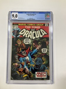 TOMB OF DRACULA 13 CGC 9.0 WHITE PAGES MARVEL 1973